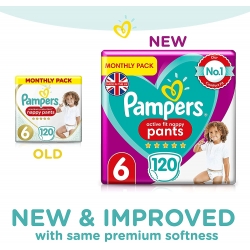 Pampers Active Fit 6 (15+kg) Pants 120vnt.