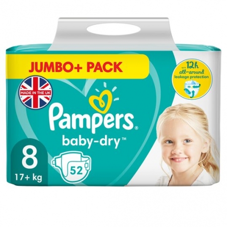 Pampers Baby Dry 8 (17+kg) 52vnt.
