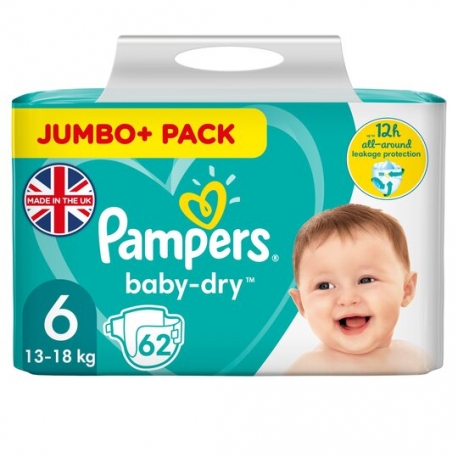 Pampers Baby-Dry 6 (13-18kg) 62vnt. 