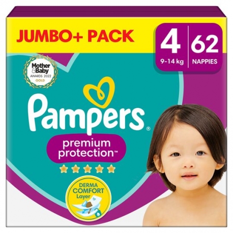 Pampers Premium Protection 4 (9-14kg) 62vnt.