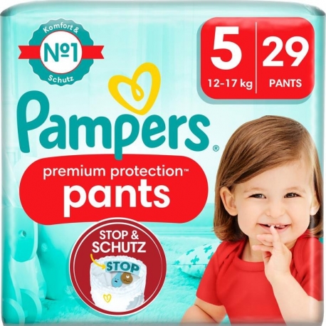 Pampers Premium Protection 5 (12-17kg) Pants 29vnt.