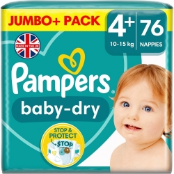 Pampers Baby Dry 4+(10-15kg) 76vnt.