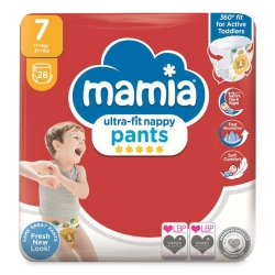 Mamia Nappy Pants 7 (17+Kg) 28vnt.