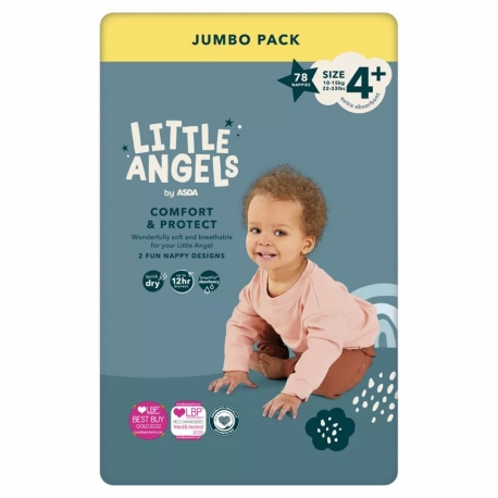 Little Angel Comfort & Protect 4+ (10-15Kg) 78vnt.