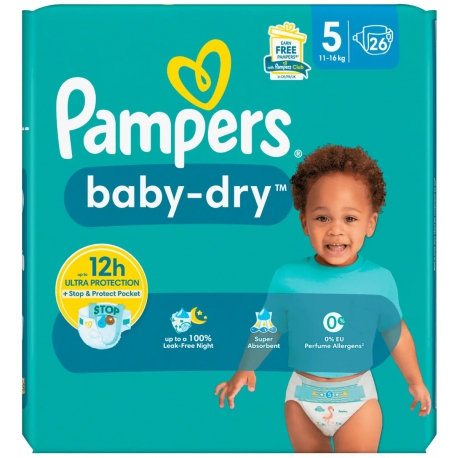 Pampers Baby Dry 5(11-16kg) 26vnt.