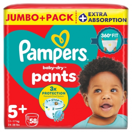 Pampers Pants 5+ (11-17kg) 58vnt.