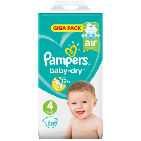 Pampers Baby-Dry 4(9-14kg) 120vnt. 