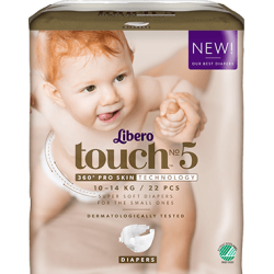 Libero Touch 5 (10-14Kg) 22vnt.