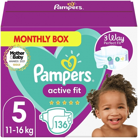 Pampers Active Fit 5 (11-16kg) 136vnt.