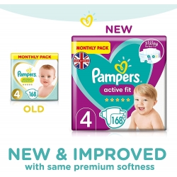 Pampers Active Fit 4 (9-14kg) 168vnt.
